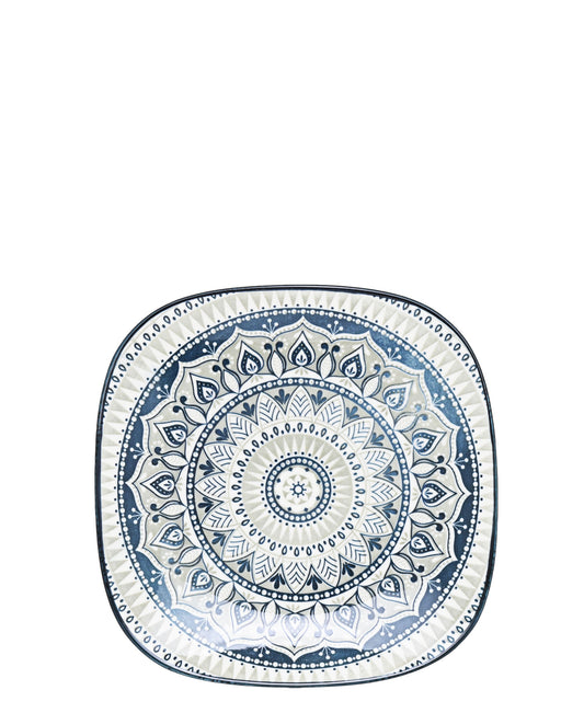 Shanghai Dinner Plate 22cm - White & Blue