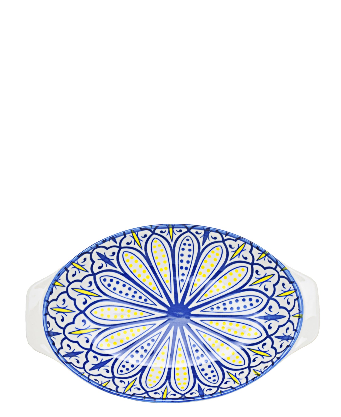 Shanghai Bowl 11cm - White, Blue & Yellow