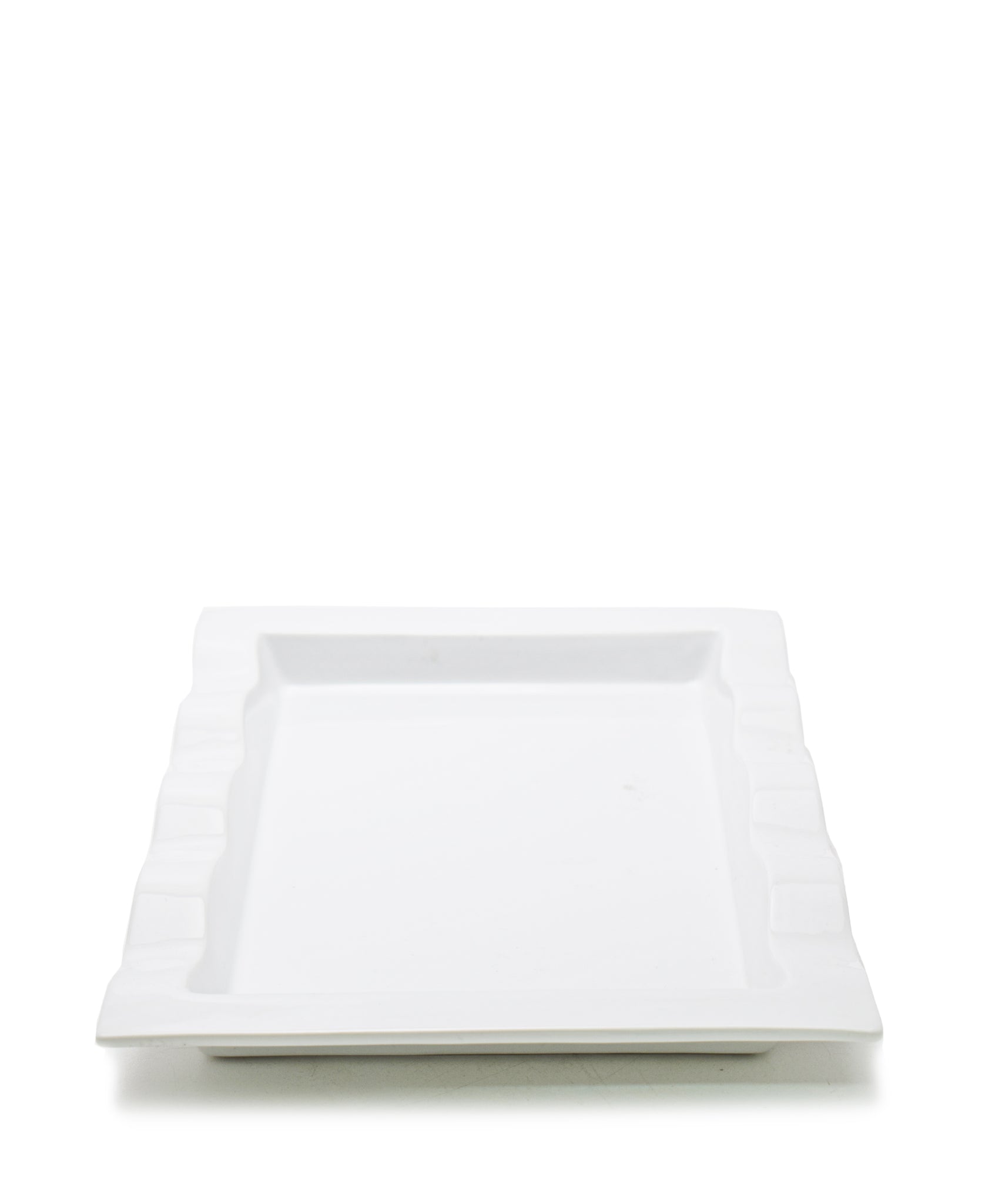Kitchen Life Ceramic Wavey Serving Platter 36cm - White