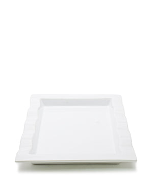 Kitchen Life Ceramic Wavey Serving Platter 36cm - White