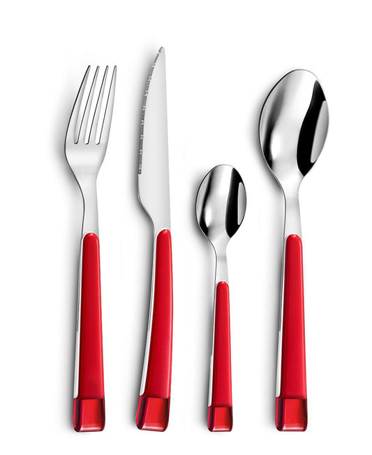 Amefa Guimauve 16 Piece Cutlery Set - Red