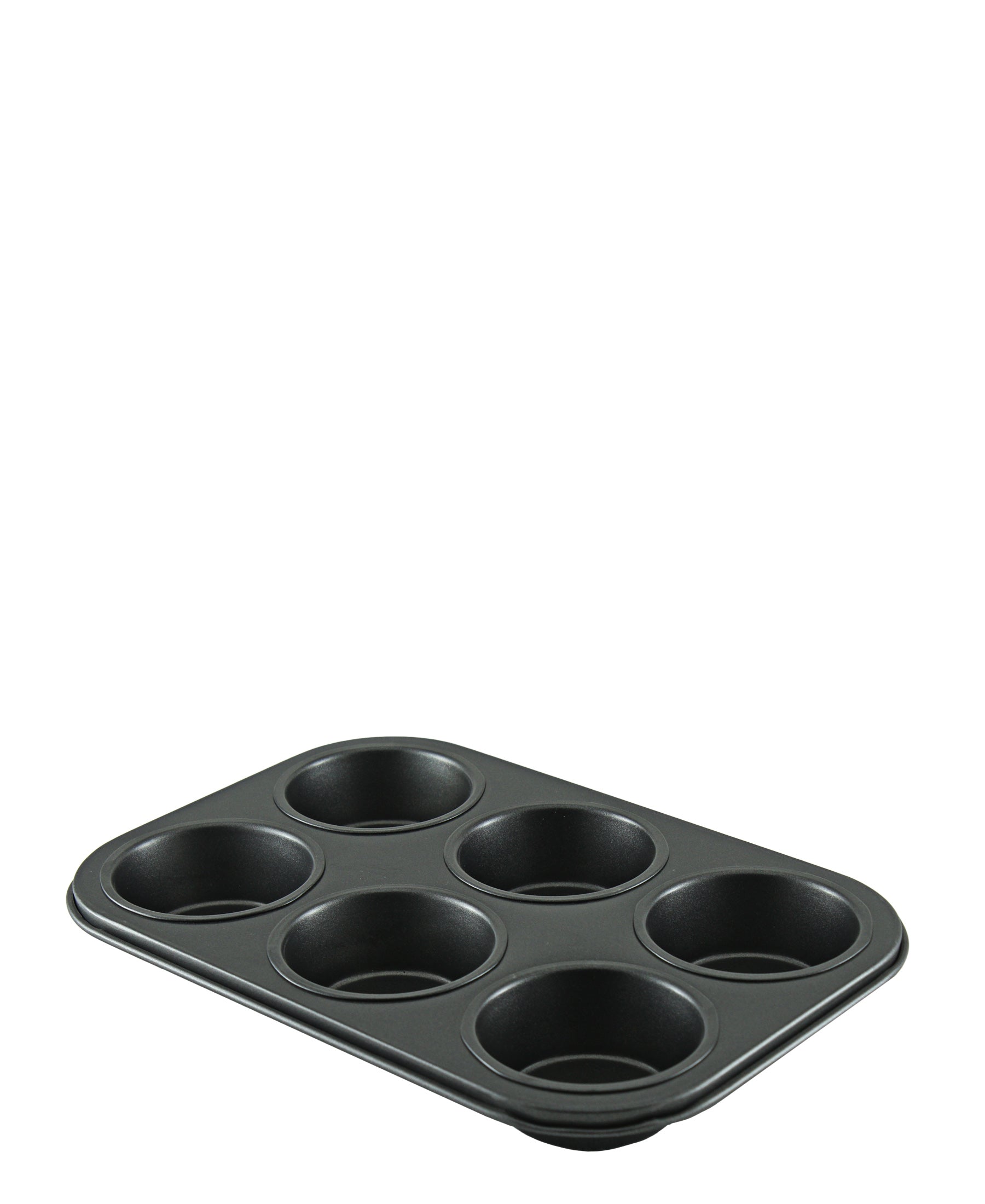 Metalix 6 Cup Muffin Pan - Black