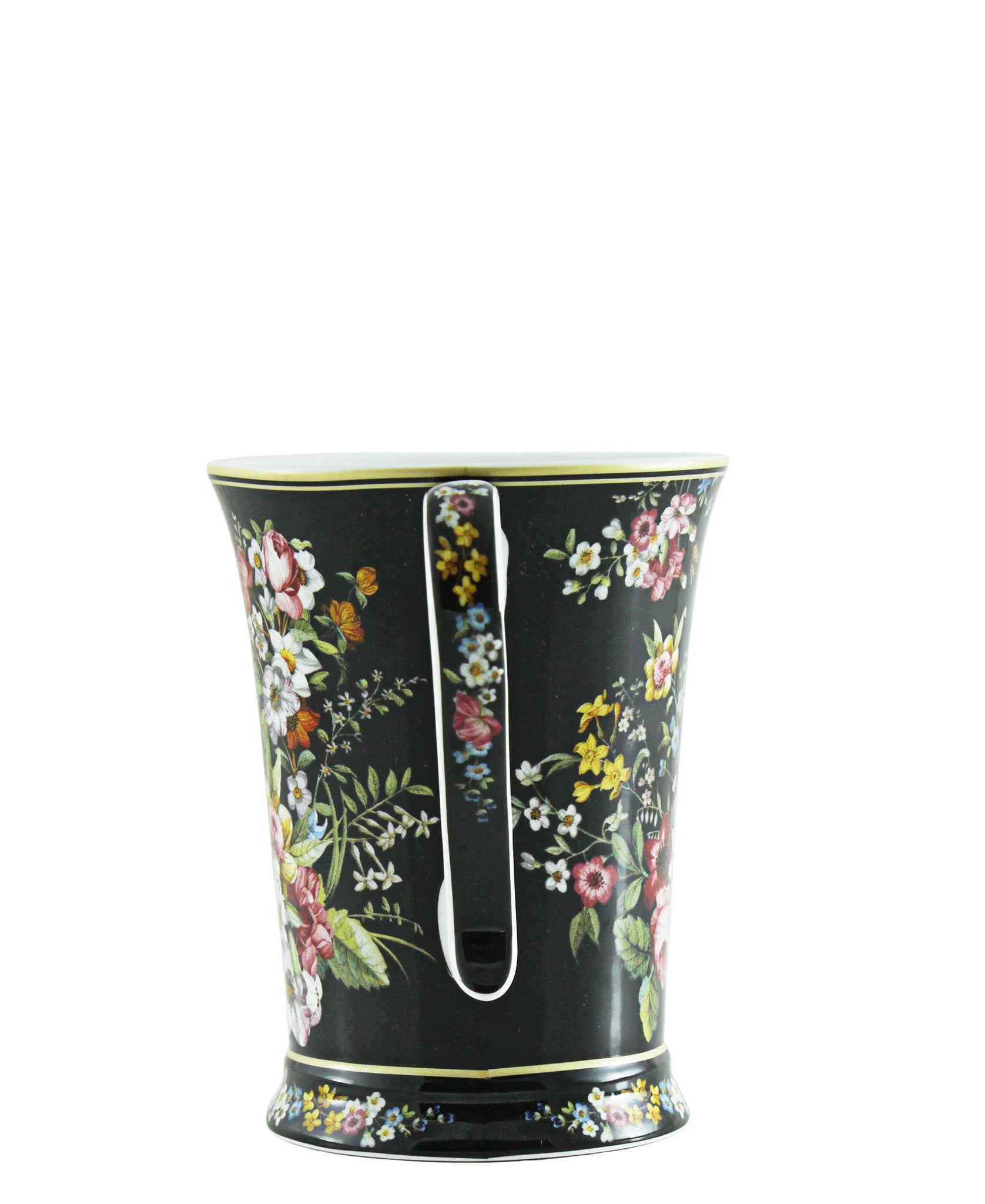 Kitchen Life 270ml Floral Mug - Black