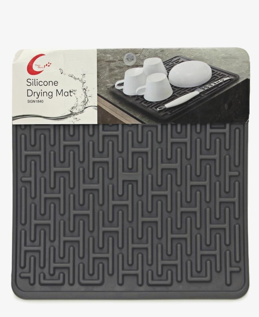 Table Pride Silicone Dish Drying Mat - Grey