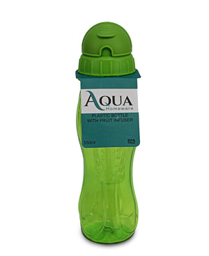 Aqua Water Bottle With Fruit Infuser - Green