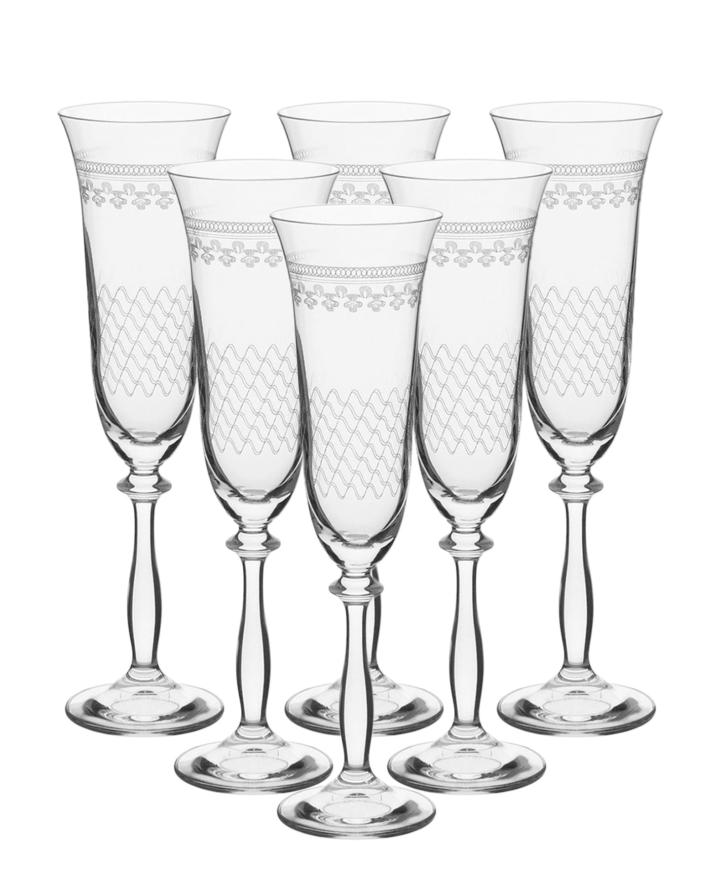 Bohemia Royal 6 Piece 190ml Flute Glass - Clear