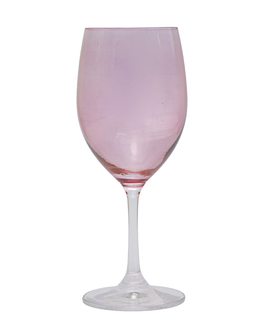Unique Designs Lustre Stem Wine Glass 190ML - Pink