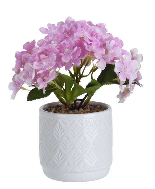 Urban Decor Decorative Artificial Plant In Box - White & Pink