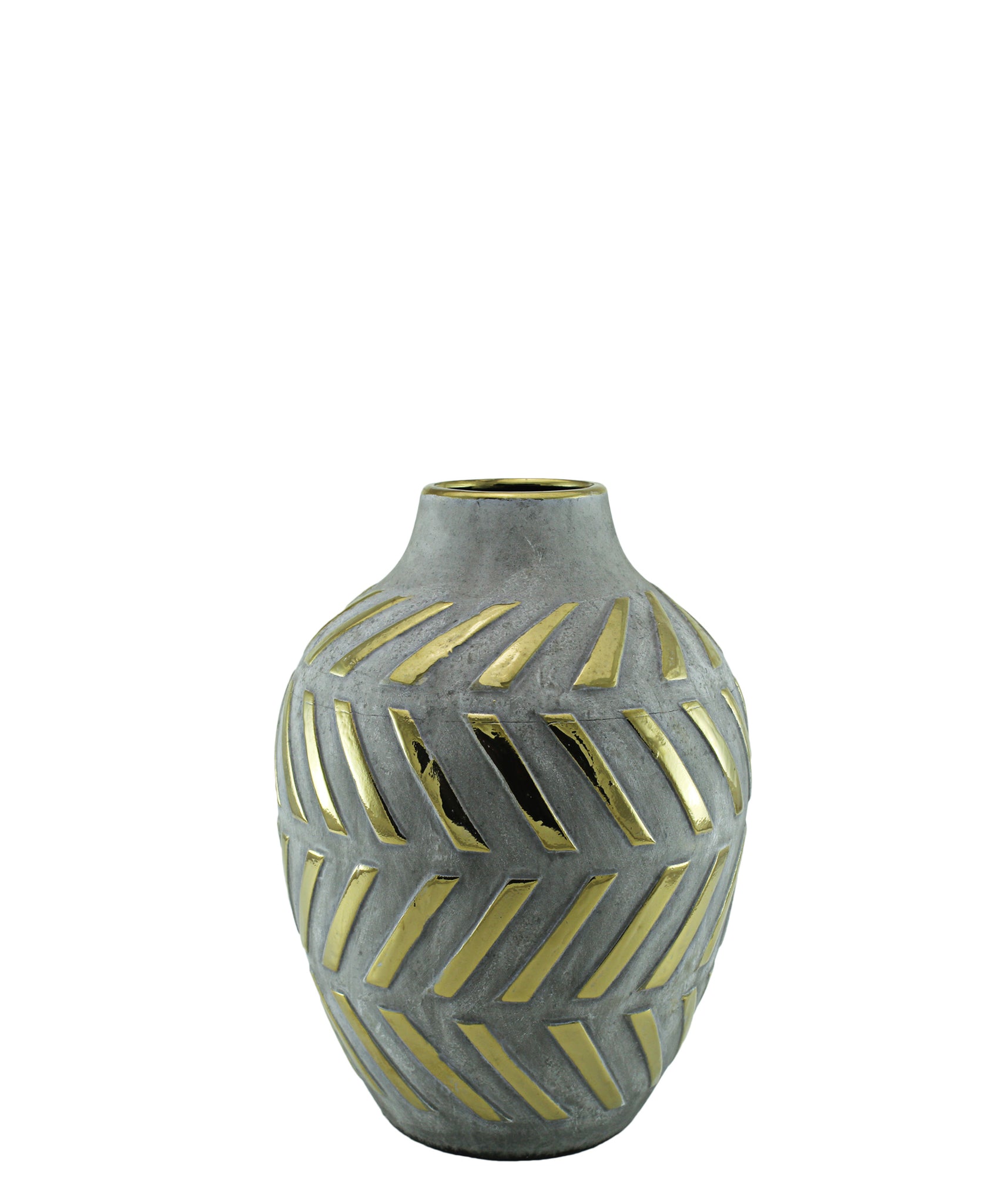 Urban Decor Gold Nugget Bottle Vase Small - Grey