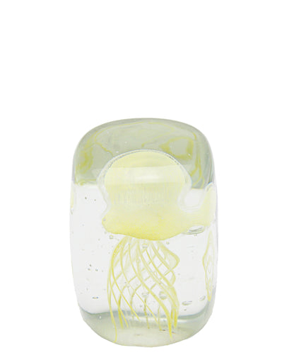 Urban Decor Paperweight Jellyfish Square 9cm - Yellow