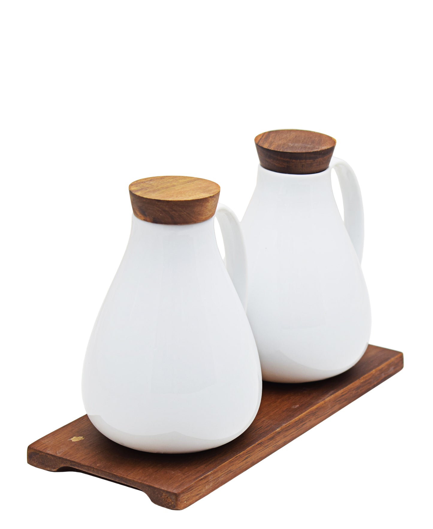 Eetrite 3 Piece Oil & Vinegar Set - White