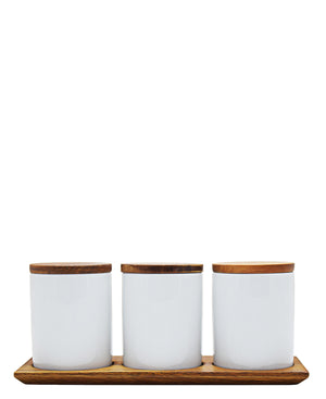 Eetrite 4 Piece Jar Set - White