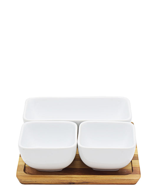 Eetrite Condiment Serving Set - White