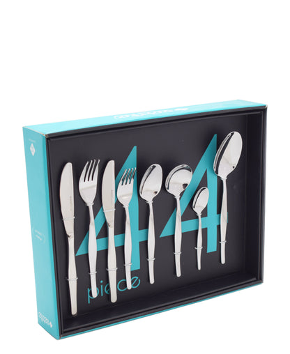 Eetrite Slimline 44 Piece Cutlery Set - Silver