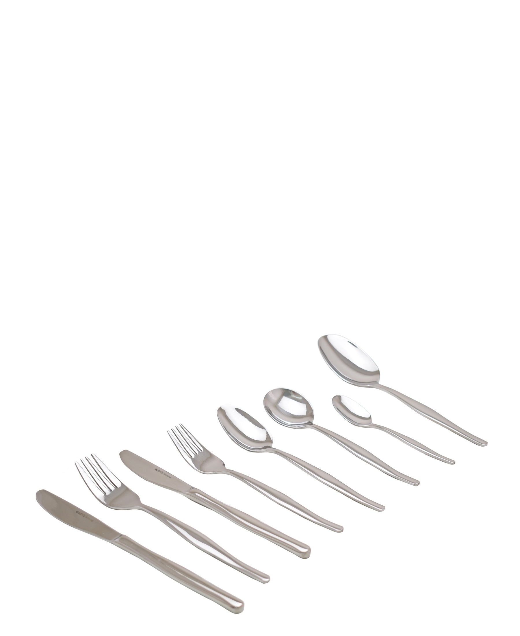 Eetrite Slimline 44 Piece Cutlery Set - Silver