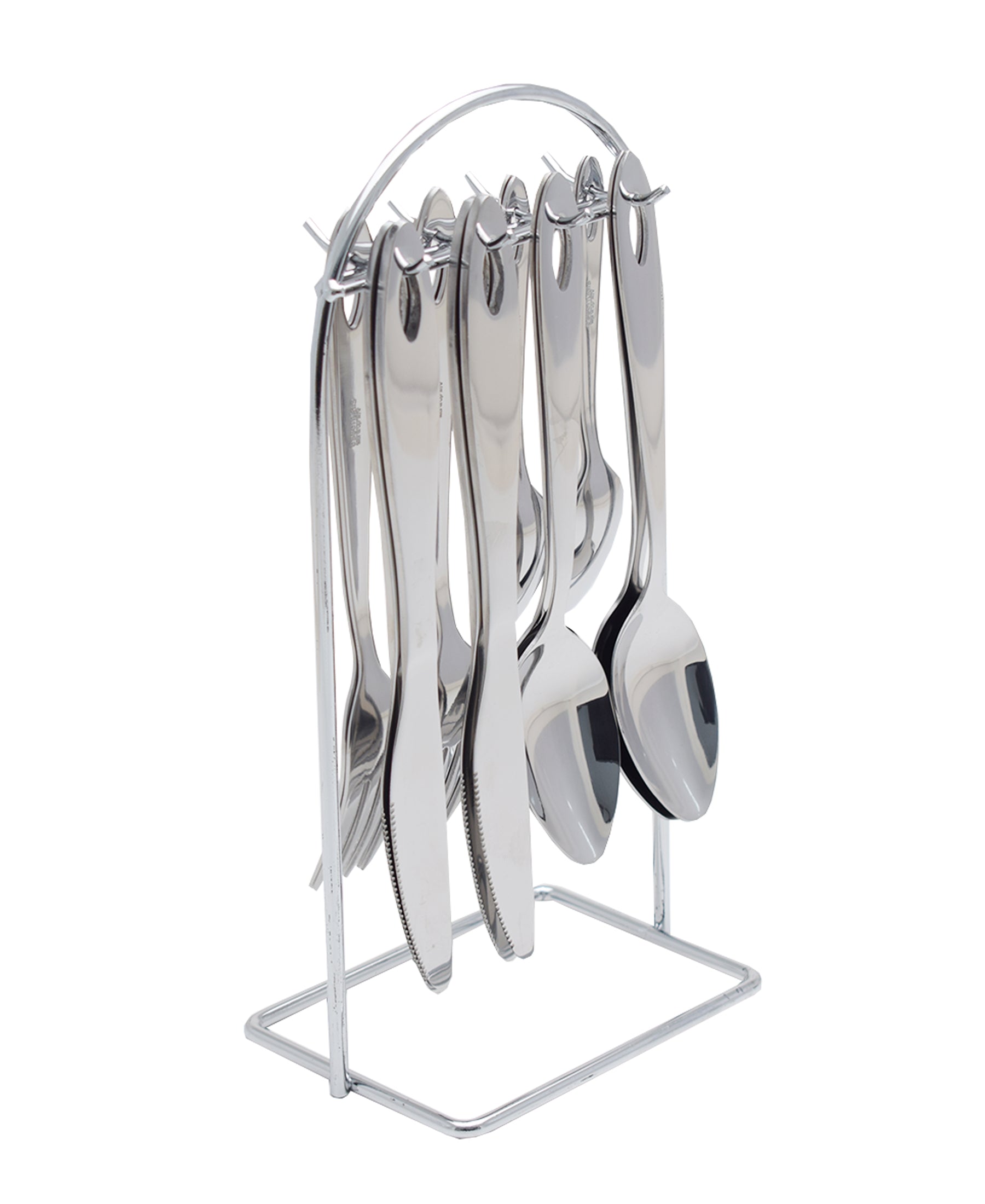 Eetrite - Teardrop Hanging Cutlery Set of 16 - Silver