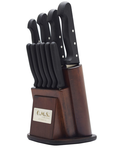 OMS 11 Piece Kitchen Knife Set - Black