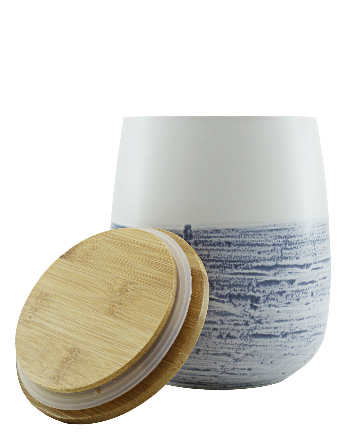 Ciroa Skyline Large Canister - White & Blue