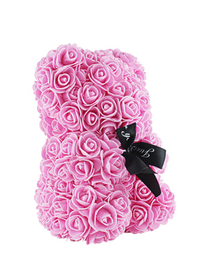 Lovers Design Floral Teddy Bear - Pink