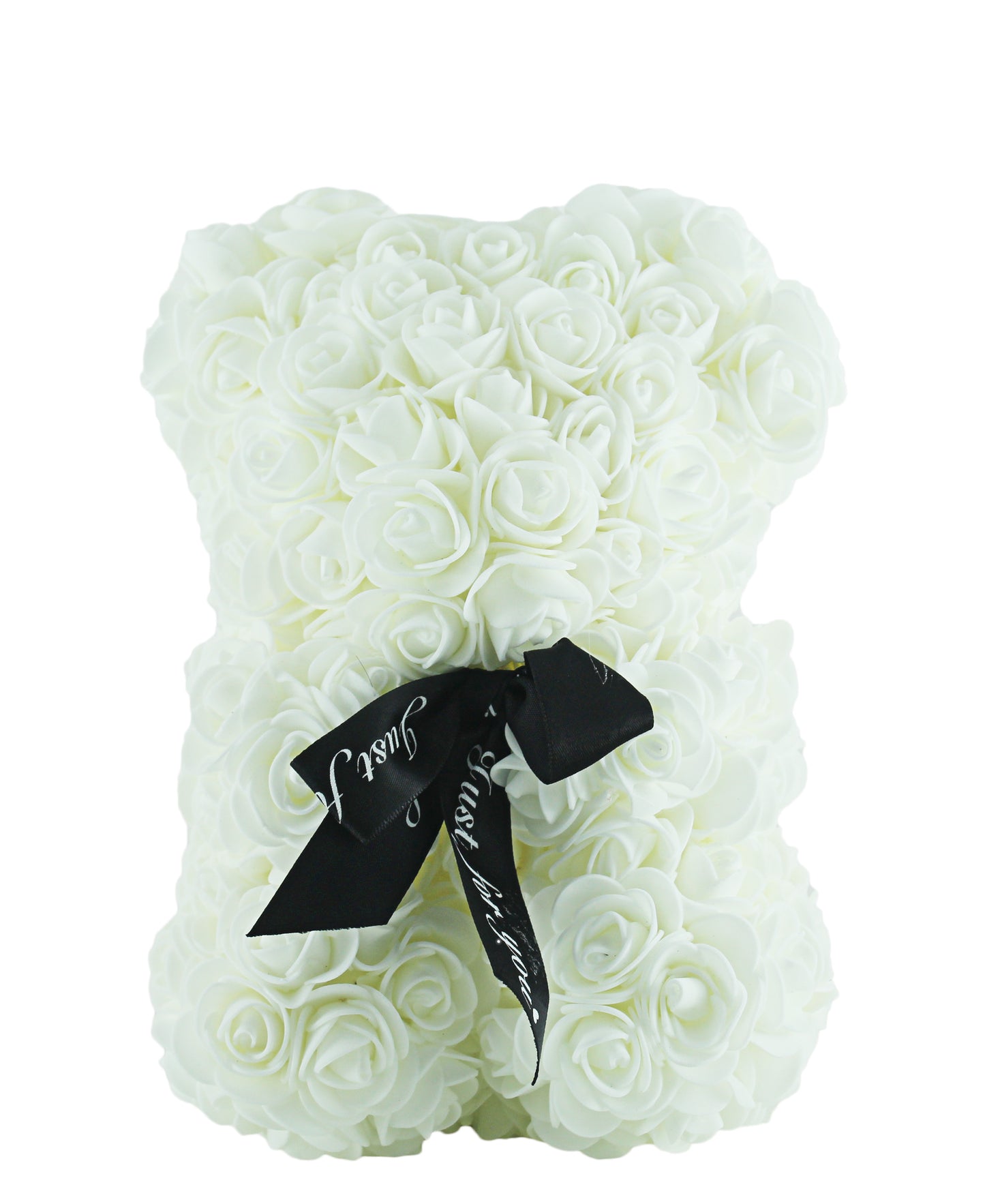 Lovers Design Floral Teddy Bear - White