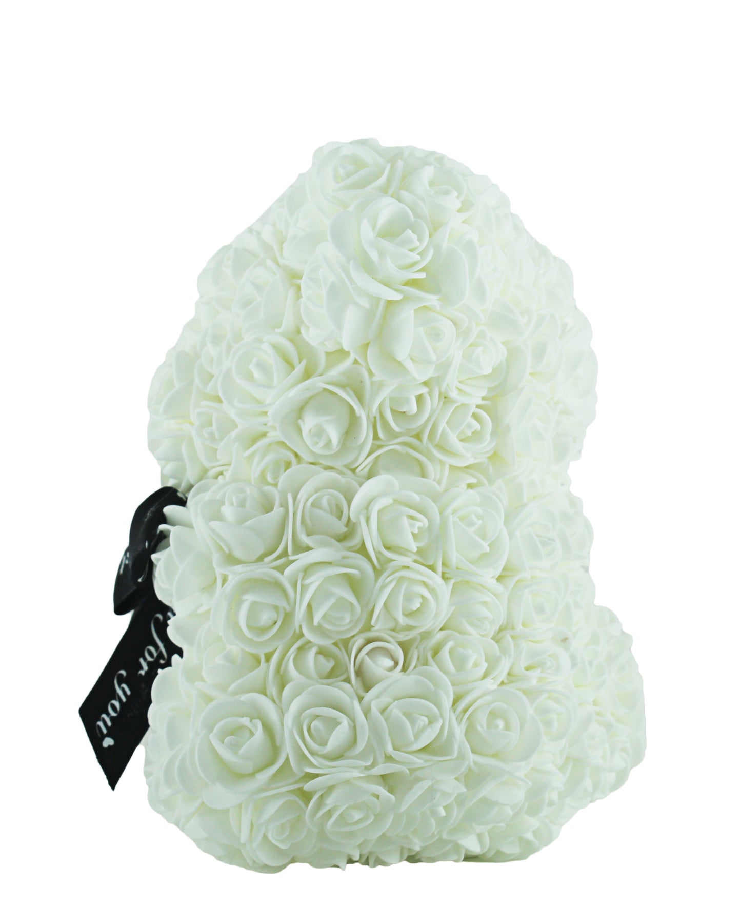 Lovers Design Floral Teddy Bear - White