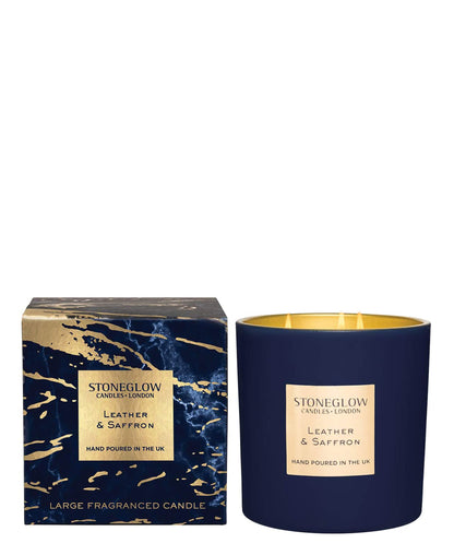 Stoneglow Leather & Saffron Tumbler - Navy Blue