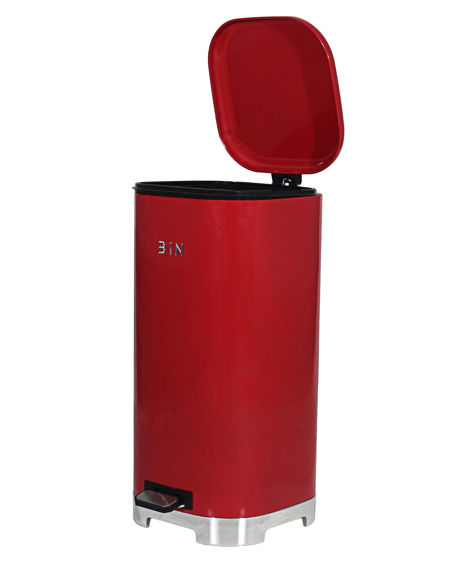 Retro Pedal Dust Bin 30LT - Red