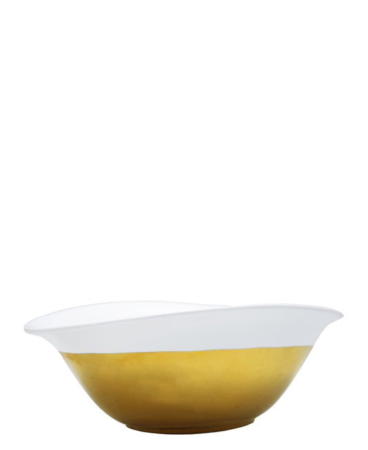 Symphony Adorn Serving Bowl 29cm - White & Gold