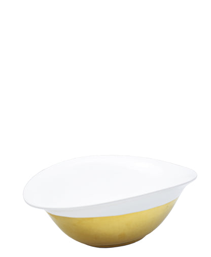 Symphony Adorn Serving Bowl 29cm - White & Gold