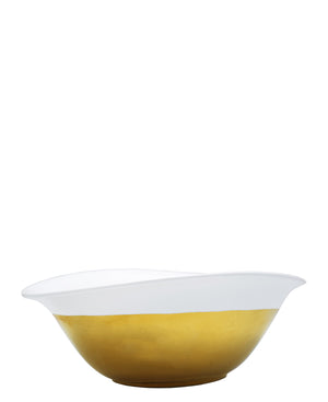 Symphony Adorn Serving Bowl 29cm - White & Gold