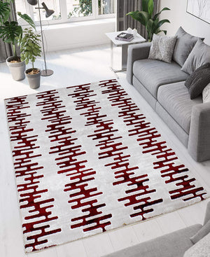 Konya Jagged Carpet 1500mm X 2200mm - Red