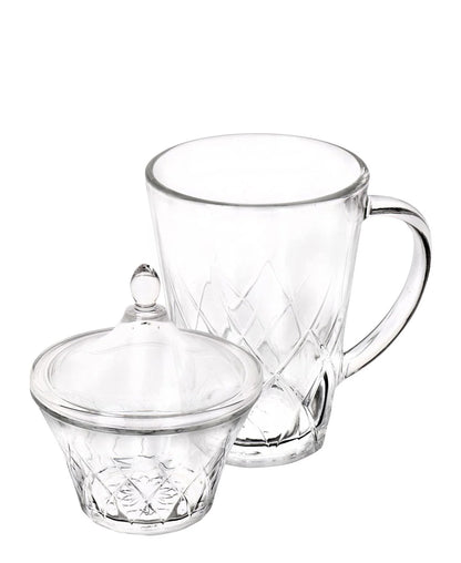 Luminarc Swivel Mug & Sugar Bowl - Clear