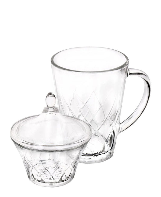 Luminarc Swivel Mug & Sugar Bowl - Clear