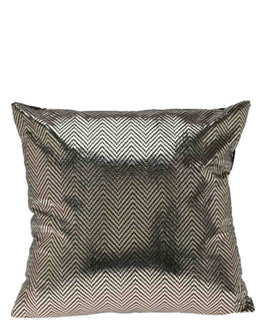 Urban Decor Velvet Cushion 45 X 45cm- Black & Silver