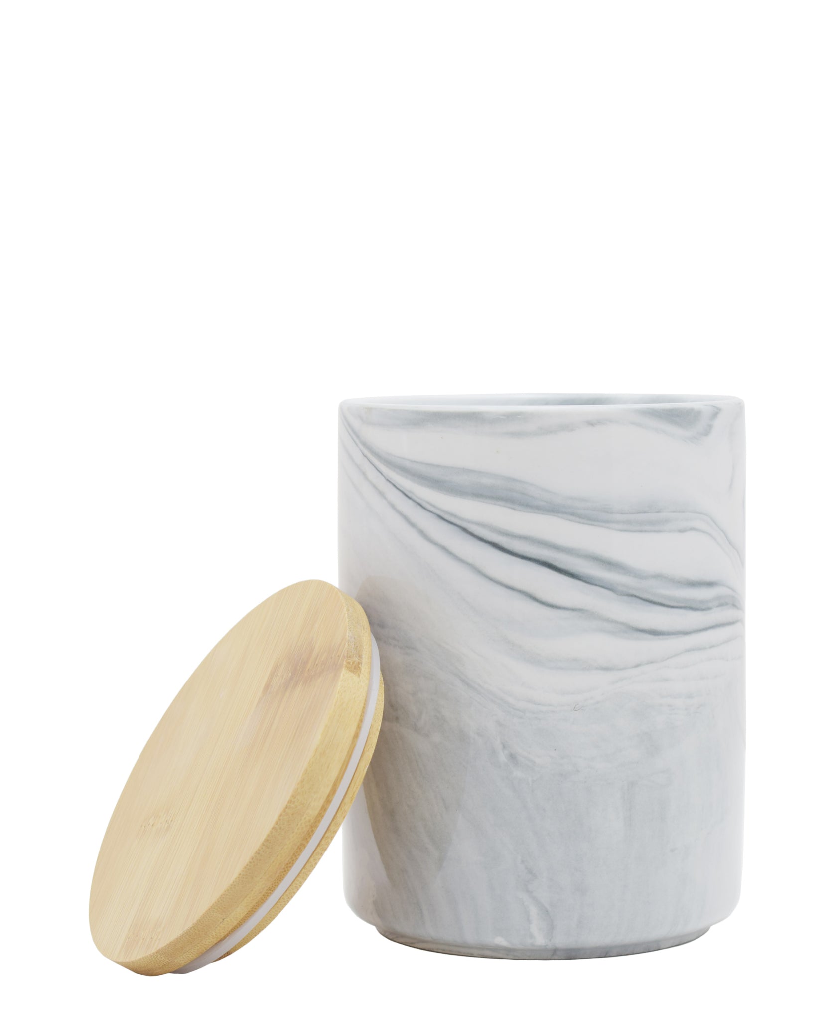 Ciroa Marble Canister White & Grey - Medium