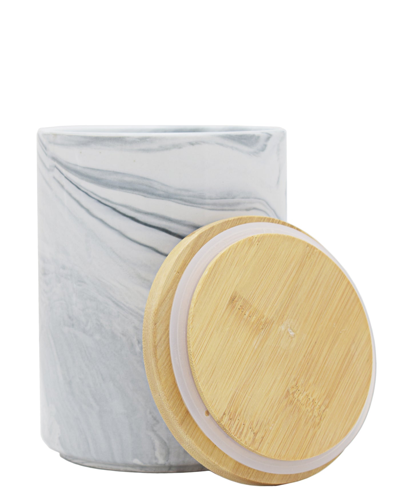 Ciroa Marble Canister White & Grey - Medium