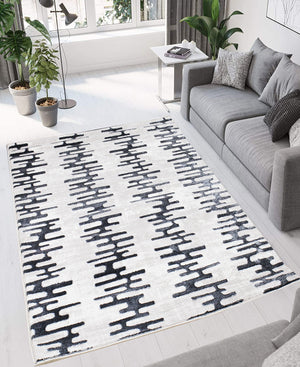 Konya Jagged Carpet 1500mm X 2200mm - Grey