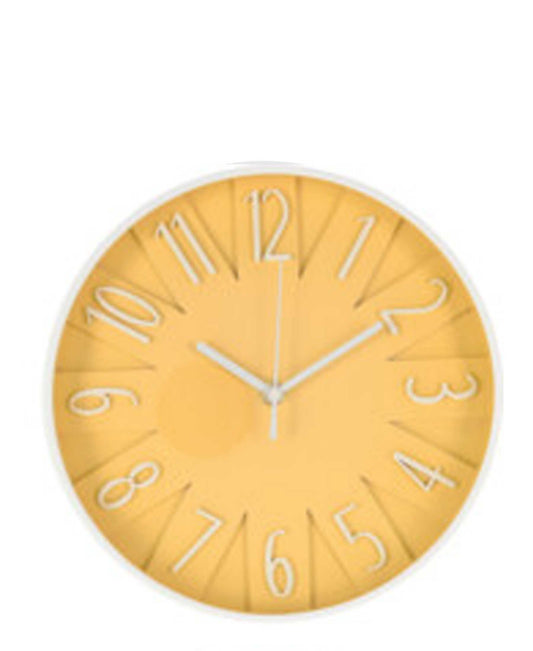 Urban Decor 24.8cm Wall Clock - Yellow & White