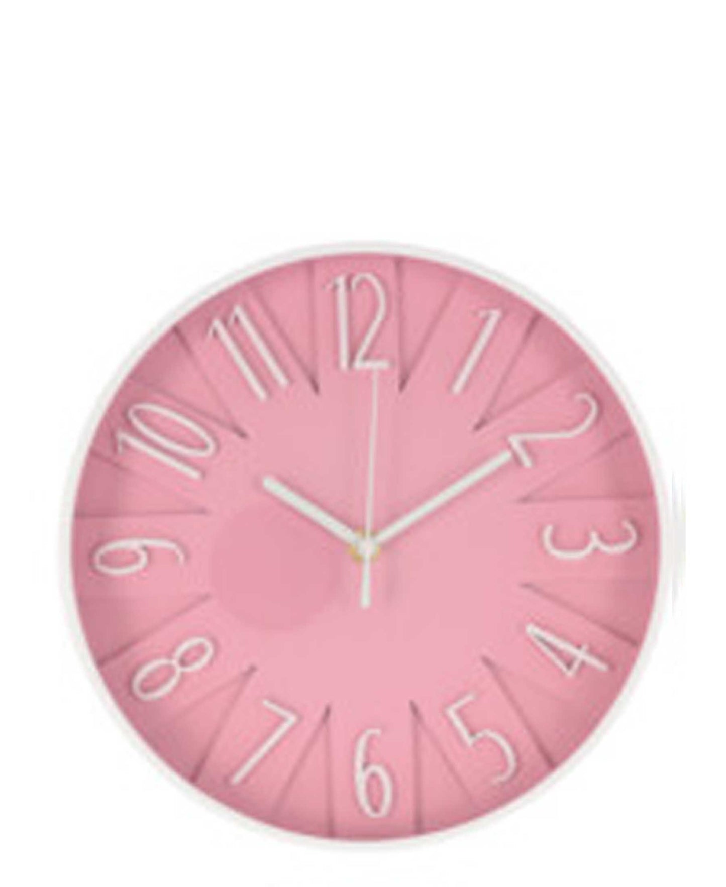 Urban Decor 24.8cm Wall Clock - Pink & White