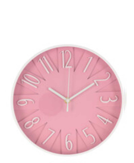 Urban Decor 24.8cm Wall Clock - Pink & White