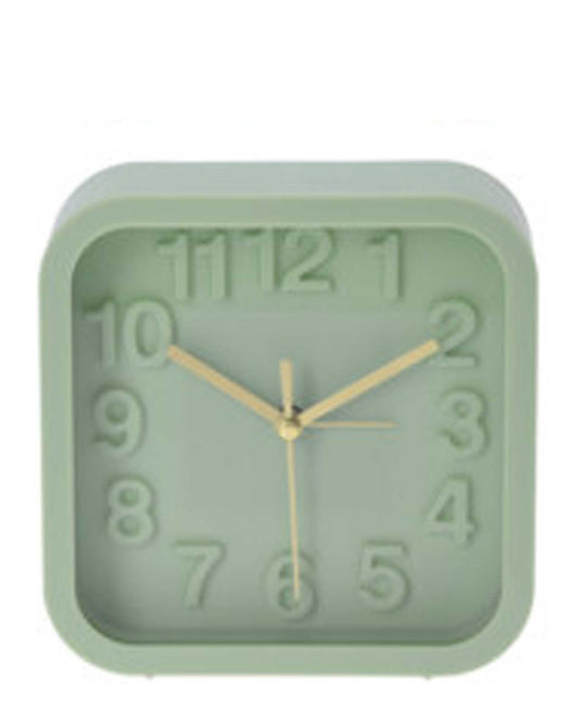Urban Decor Square Alarm Clock 13.2cm - Green
