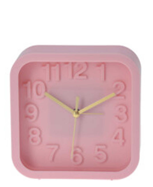 Urban Decor Square Alarm Clock 13.2cm - Pink