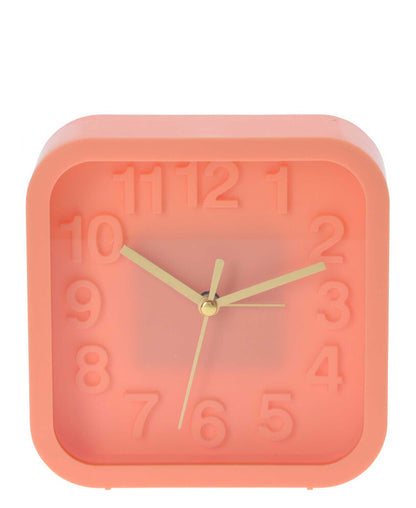 Urban Decor Square Alarm Clock 13.2cm - Orange