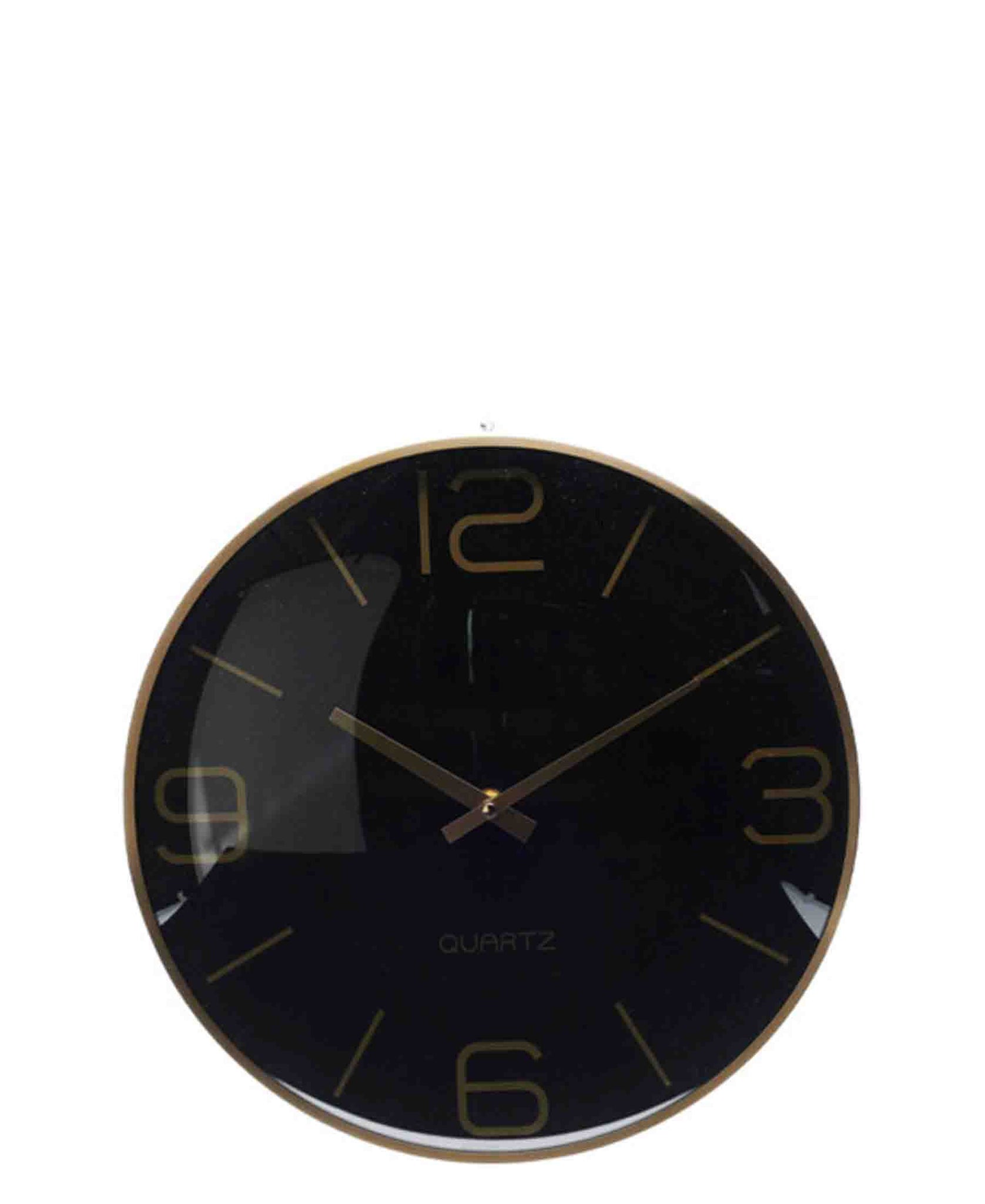 Quartz 30cm Rounded Wall Clock - Black – The Culinarium