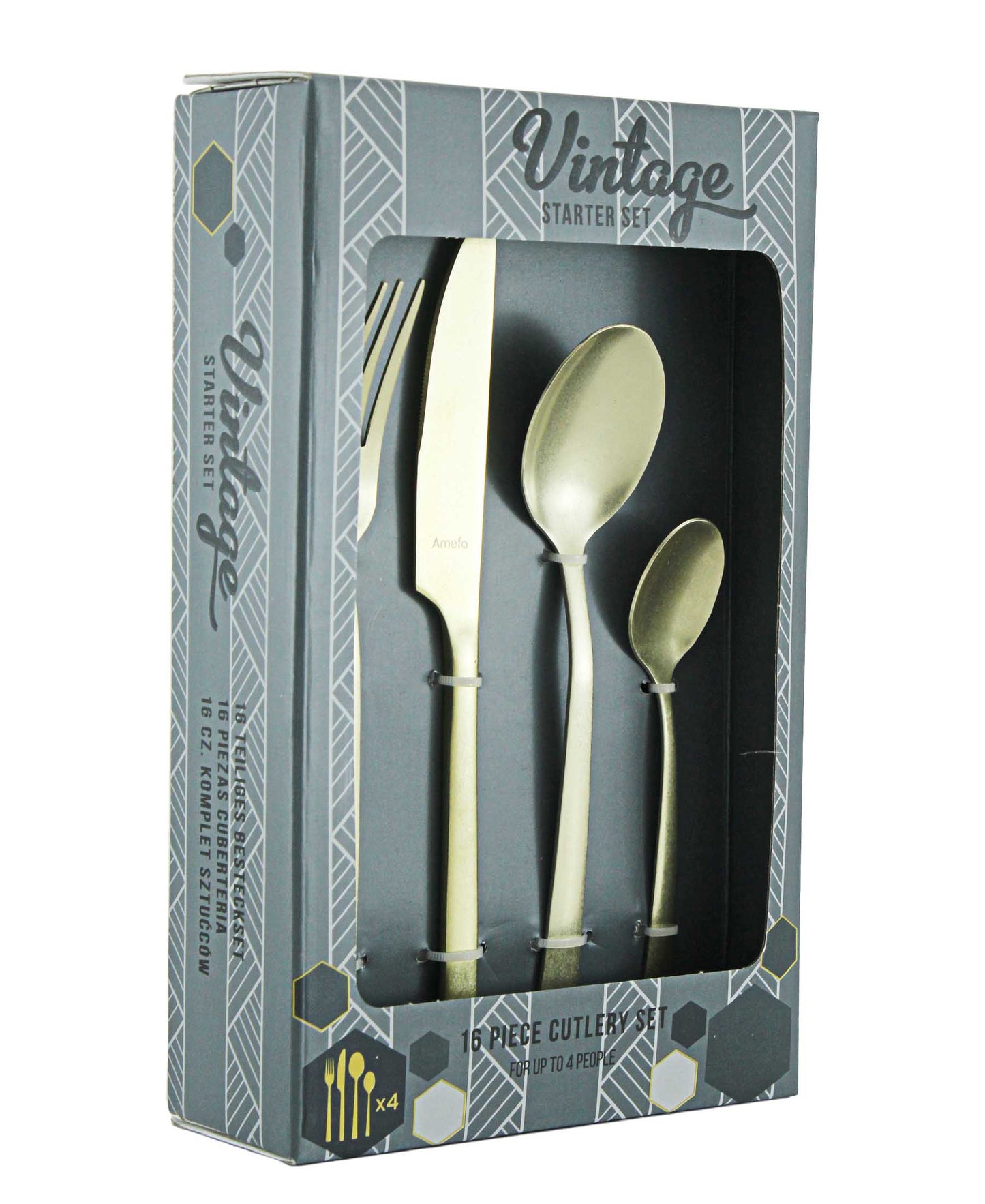 Amefa Manille Champagne Cutlery Set 16 Piece