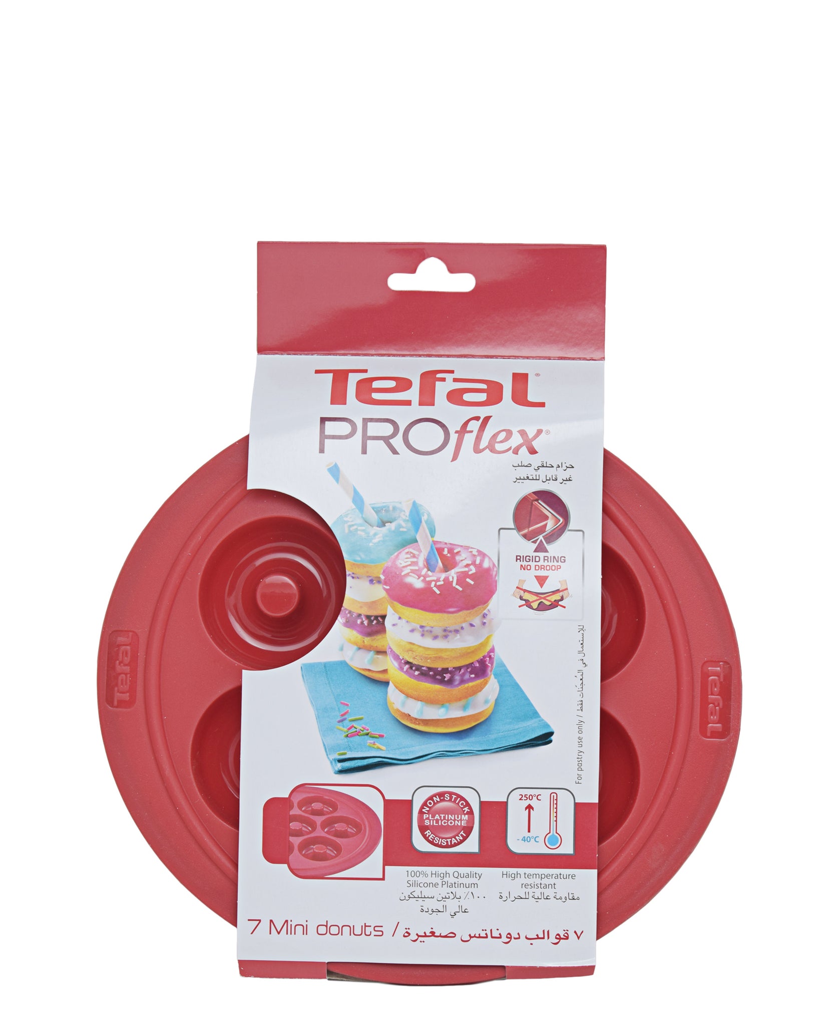 TEFAL PROFLEX Moule silicone Mini Donuts Framboise pas cher 