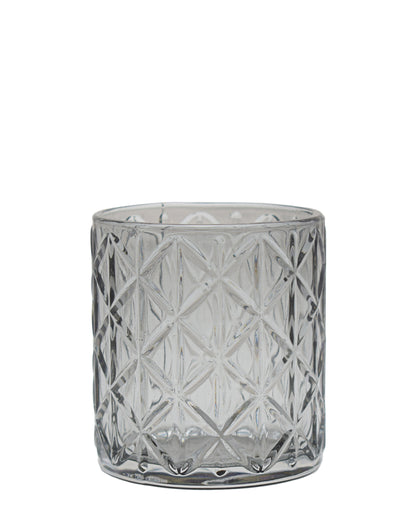 Eetrite Diamond Candle Holder 10cm - Smoked Grey