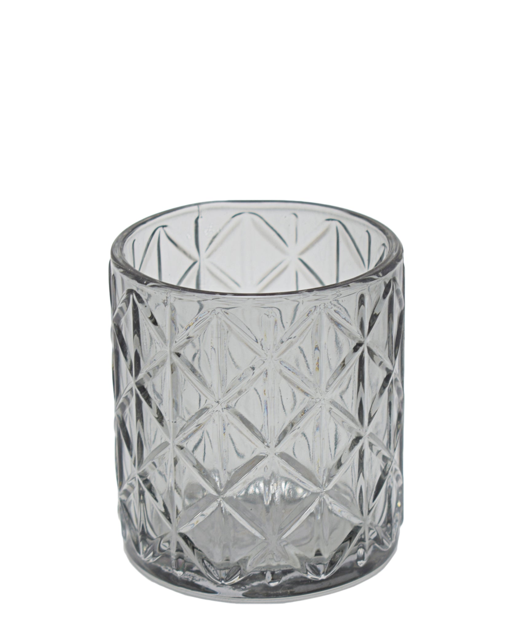 Eetrite Diamond Candle Holder 10cm - Smoked Grey