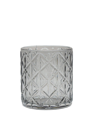 Eetrite Diamond Candle Holder 10cm - Smoked Grey