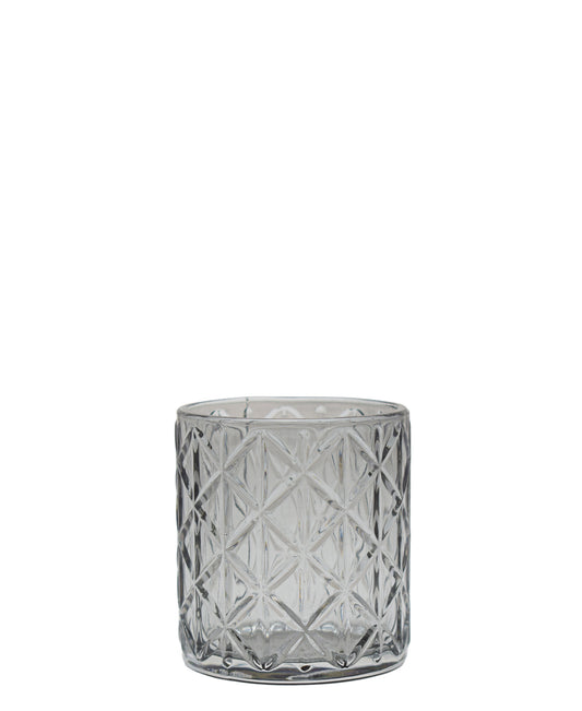 Eetrite Diamond Candle Holder 8cm - Smoked Grey